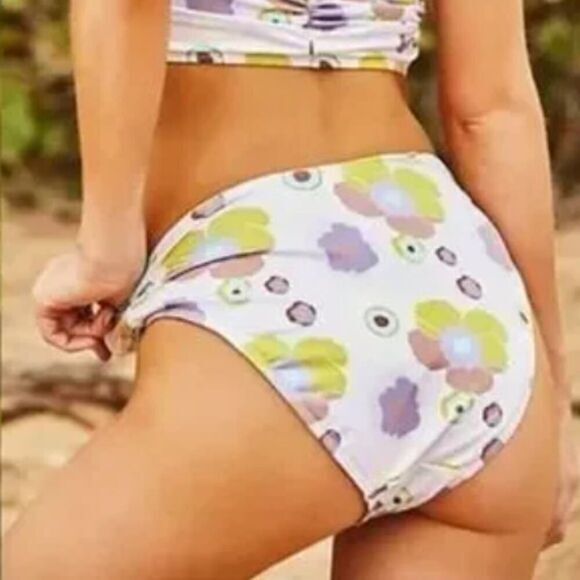 NEW Beth Richards Delray 70’s Floral Bikini Bottoms, purple, size‎ S - Picture 2 of 12